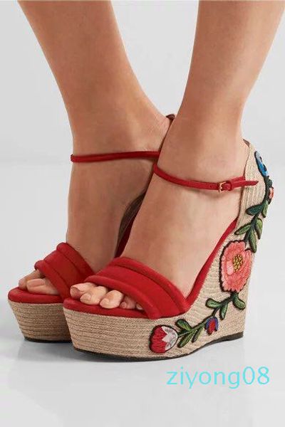 wedges sandals ladies t party pumps women print leather high platform summer gladiators open toe fashion brand genuine leather z08, Black
wedges sandals ladies t party pumps women print leather high platform summer gladiators open toe fashion brand genuine leather z08, Black