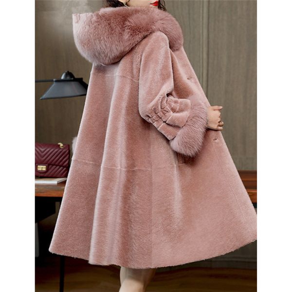 2018 winter wool coat women's faux fur coat long sleeve fur hooded warm cashmere jacket overcoat plus size s-3xl, Black
2018 winter wool coat women's faux fur coat long sleeve fur hooded warm cashmere jacket overcoat plus size s-3xl, Black