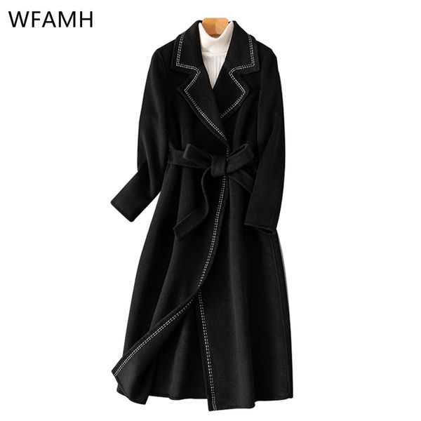 black new slim double-sided coat women mid-length fashion woolen wool high-end lace turn-down collar office lady long coat
black new slim double-sided coat women mid-length fashion woolen wool high-end lace turn-down collar office lady long coat