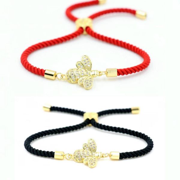 women bracelet micro zircon bee bracelets for women black red rope thread chakra bracelet men lucky femme jewelry love gift, Golden;silver
women bracelet micro zircon bee bracelets for women black red rope thread chakra bracelet men lucky femme jewelry love gift, Golden;silver