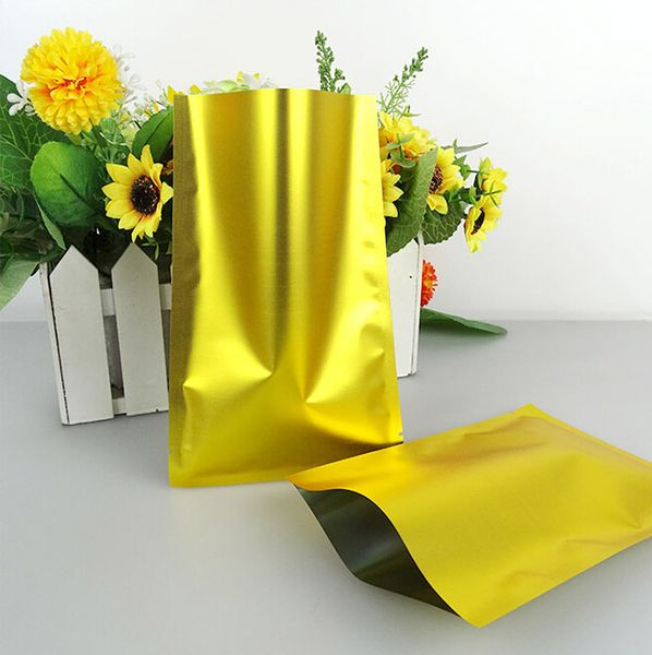 12.8 qi 100pcs/lot 7x10cm open gold plain pocket bags for coffee aluminium foil bags aluminum pouches heat sealing for
12.8 qi 100pcs/lot 7x10cm open gold plain pocket bags for coffee aluminium foil bags aluminum pouches heat sealing for