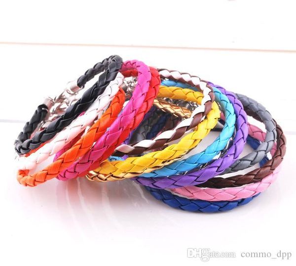 10pcs lot pu leather charm bracelet braided rope chain wristband fit diy beads bangle for women men s fashion jewelry in bulk, Golden;silver
10pcs lot pu leather charm bracelet braided rope chain wristband fit diy beads bangle for women men s fashion jewelry in bulk, Golden;silver
