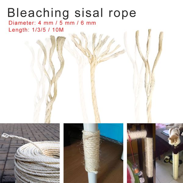 1m 3m 5m 10m sisal rope for cats scratching toys cat sharpen claw making desk legs binding rope cat climbing frame
1m 3m 5m 10m sisal rope for cats scratching toys cat sharpen claw making desk legs binding rope cat climbing frame