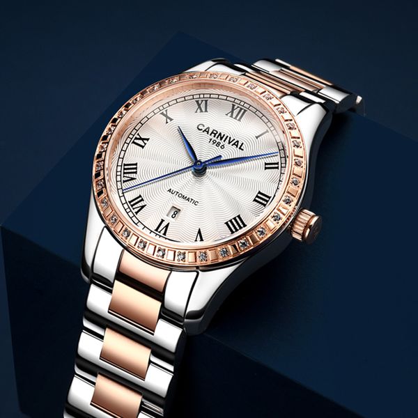 switzerland carnival watch women automatic mechanical ladies watches diamond sapphire waterproof auto date 8051l, Slivery;brown
switzerland carnival watch women automatic mechanical ladies watches diamond sapphire waterproof auto date 8051l, Slivery;brown