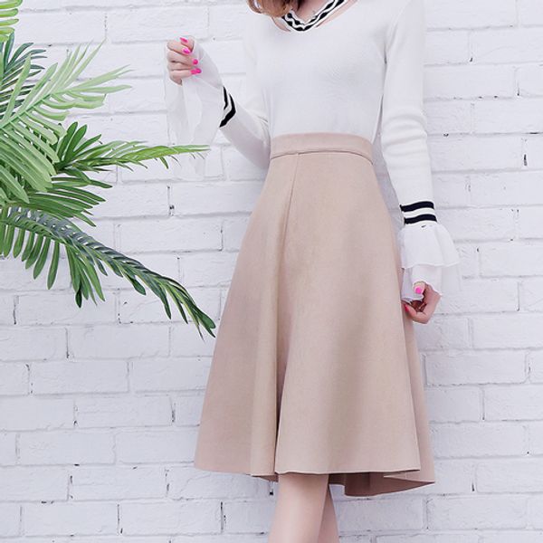 tingyili autumn winter suede skirt high waist a-line midi skirts womens gray beige black skirt elegant ladies
tingyili autumn winter suede skirt high waist a-line midi skirts womens gray beige black skirt elegant ladies