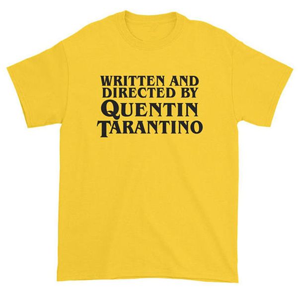 written and directed by quentin tarantino t shirts men summer cotton short sleeve printed tee shirt tshirt funny movie t-shirt, White;black
written and directed by quentin tarantino t shirts men summer cotton short sleeve printed tee shirt tshirt funny movie t-shirt, White;black