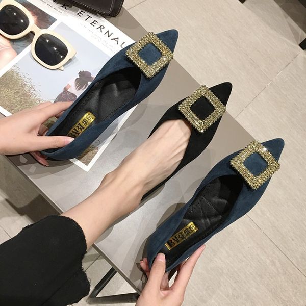 eoeodoit spring flats fashion pointed toe crystal buckle v mouth office lady weekends slip on loafer women flat heel drive shoes, Black
eoeodoit spring flats fashion pointed toe crystal buckle v mouth office lady weekends slip on loafer women flat heel drive shoes, Black