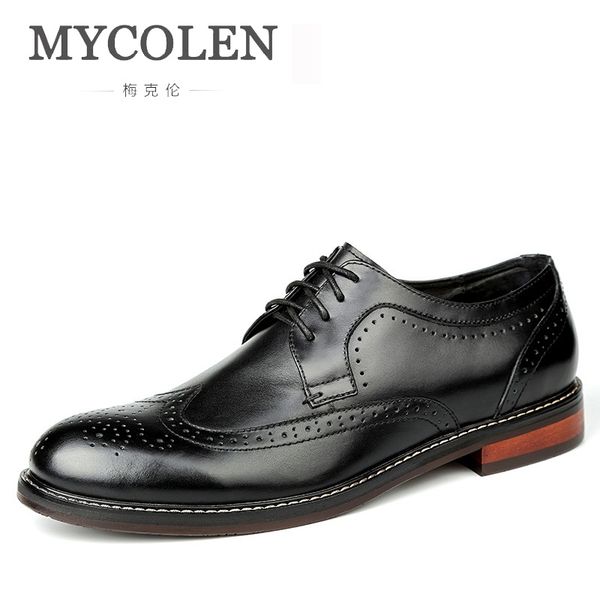 mycolen british style genuine leather shoe handmade man lace up brogue shoes fashion wedding shoes male sapatos masculinos, Black
mycolen british style genuine leather shoe handmade man lace up brogue shoes fashion wedding shoes male sapatos masculinos, Black