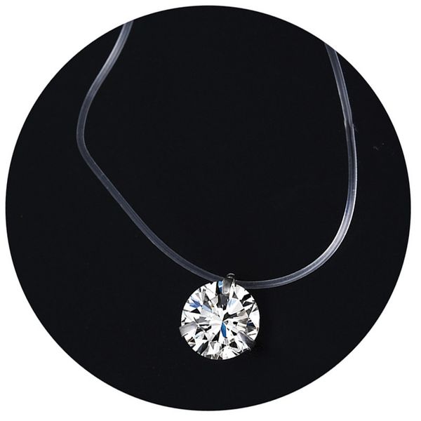 fashion reduced invisible transparent fish line zircon necklace women clavicle chain pendant necklace for women accessories, Silver
fashion reduced invisible transparent fish line zircon necklace women clavicle chain pendant necklace for women accessories, Silver