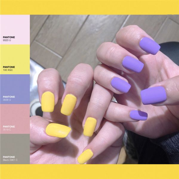 24pcs fake nails yellow purple matte jump artificial french multiple colors pointed bridal false nails self-sticking tip sticker, Red;gold
24pcs fake nails yellow purple matte jump artificial french multiple colors pointed bridal false nails self-sticking tip sticker, Red;gold