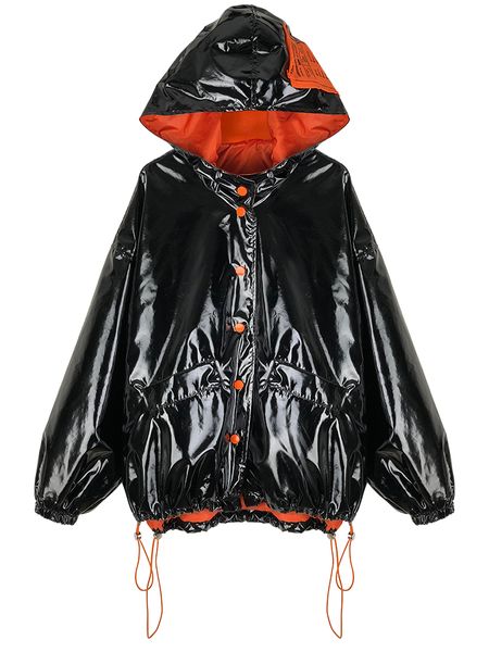 fashion bright glossy patent leather hooded windbreaker female european station new bf wind oversize patent leather jackets f31, Black
fashion bright glossy patent leather hooded windbreaker female european station new bf wind oversize patent leather jackets f31, Black