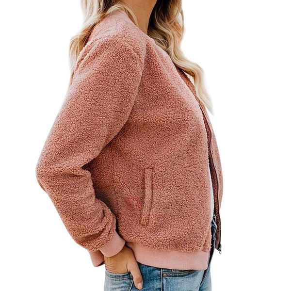 women warm pocket cashmere fabric jacket zip up round neck overcoat winter solid color female coat, Black;brown
women warm pocket cashmere fabric jacket zip up round neck overcoat winter solid color female coat, Black;brown