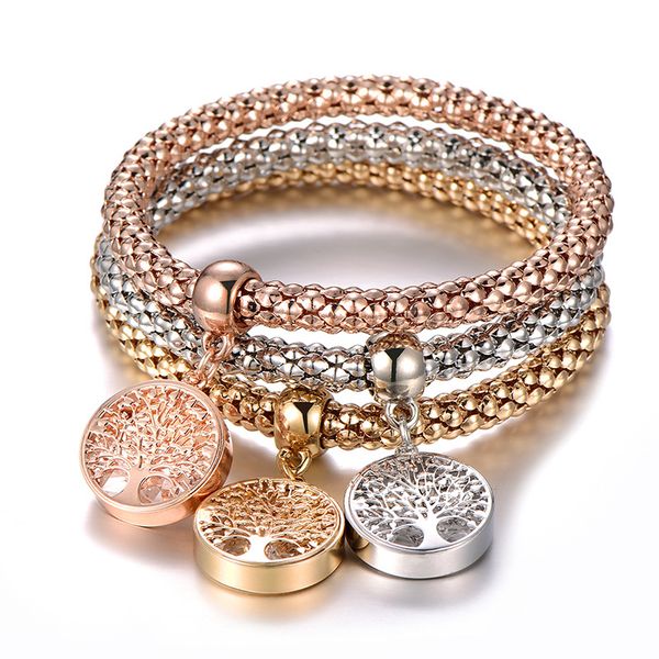 3pcs/set crystal zircon tree of life corn chain bracelet elastic bracelet fine ladies charm fashion jewelry women gift, Golden;silver
3pcs/set crystal zircon tree of life corn chain bracelet elastic bracelet fine ladies charm fashion jewelry women gift, Golden;silver