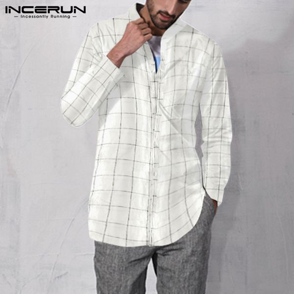 incerun fashion plaid men shirt stand collar long sleeve button fitness streetwear casual chic men brand shirts camisa plus size, White;black
incerun fashion plaid men shirt stand collar long sleeve button fitness streetwear casual chic men brand shirts camisa plus size, White;black