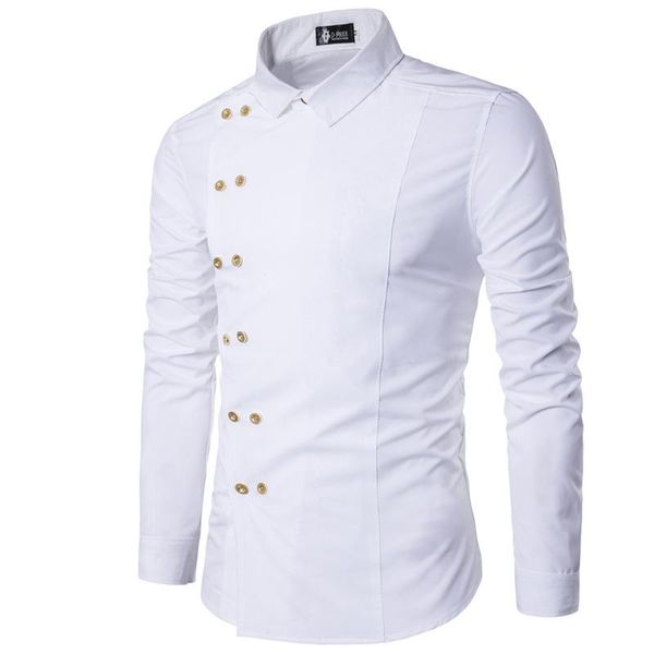solid men shirt double breasted dress shirt long sleeve slim fit camisa masculina casual male hawaiian shirts casual super, White;black
solid men shirt double breasted dress shirt long sleeve slim fit camisa masculina casual male hawaiian shirts casual super, White;black