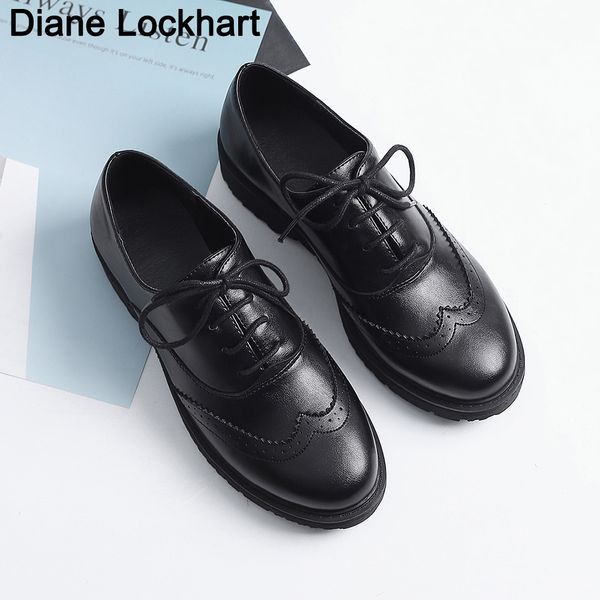 2020 new flats women oxford shoes vintage round toe shoe woman england style lace up zapatos chaussure femme leather shoes, Black
2020 new flats women oxford shoes vintage round toe shoe woman england style lace up zapatos chaussure femme leather shoes, Black