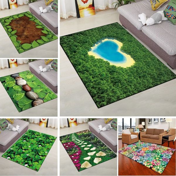 

3d green plant carpet living room rectangle simple kitchen rugs floor rug soft door mat bathroom entrance washable antislip