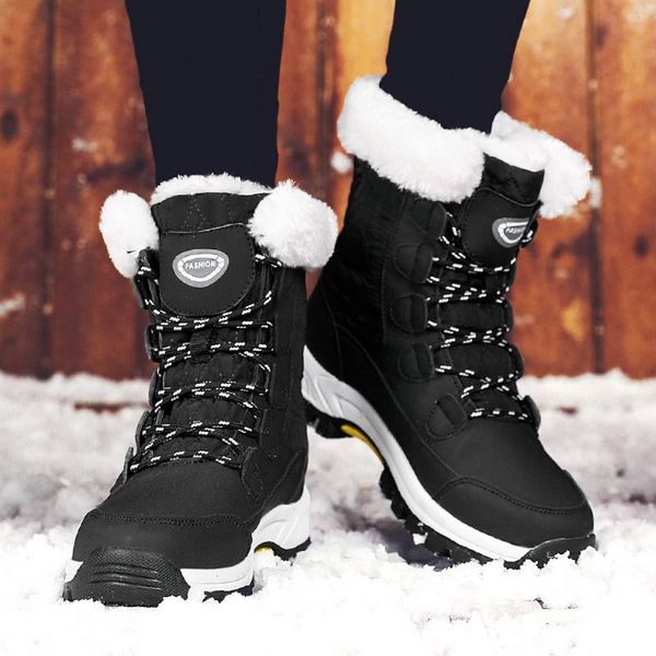 women snow boots waterproof winter boots women shoe solid casual shoes woman keep warm plush winter shoes, Black
women snow boots waterproof winter boots women shoe solid casual shoes woman keep warm plush winter shoes, Black