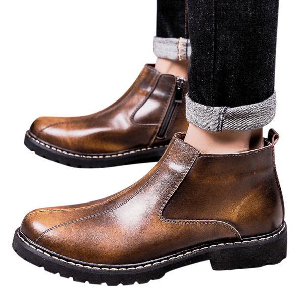 youyedian waterproof leather boots men classic solid color round head zipper casual high boots botas hombre militar negro#701g40, Black
youyedian waterproof leather boots men classic solid color round head zipper casual high boots botas hombre militar negro#701g40, Black