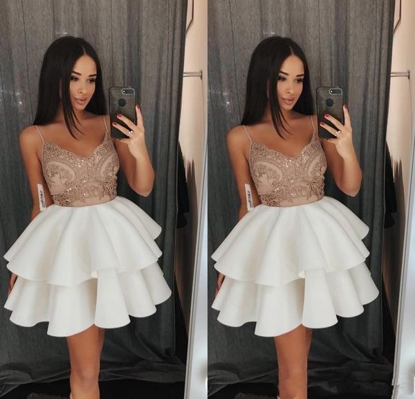 2020 new white satin robes de cocktail new prom dresses lace sweet 16 dresses short homecoming dresses party gown, Blue;pink
2020 new white satin robes de cocktail new prom dresses lace sweet 16 dresses short homecoming dresses party gown, Blue;pink
