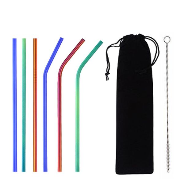 stainless steel straw temperature induction color gradient straw drink fruit reusable rust-proof drink tube with cleaning brush
stainless steel straw temperature induction color gradient straw drink fruit reusable rust-proof drink tube with cleaning brush