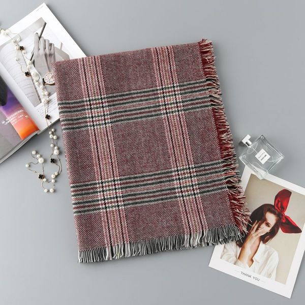 autumn and winter new double-sided color plaid tassel bristle scarf lady plaid neck shawl 185x68cm, Blue;gray
autumn and winter new double-sided color plaid tassel bristle scarf lady plaid neck shawl 185x68cm, Blue;gray