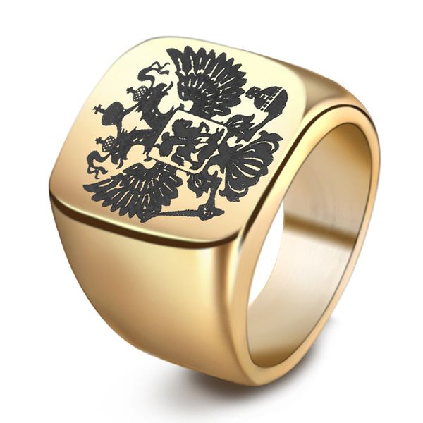adomaner stainless steel men rings russian coat of arms emblem ring double eagle party jewelry drop ship wholesale, Golden;silver
adomaner stainless steel men rings russian coat of arms emblem ring double eagle party jewelry drop ship wholesale, Golden;silver