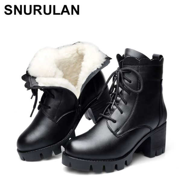 snurulan 2019 women winter boots winter high heel ankle boots women warm platform shoes genuine leather with fur, Black
snurulan 2019 women winter boots winter high heel ankle boots women warm platform shoes genuine leather with fur, Black