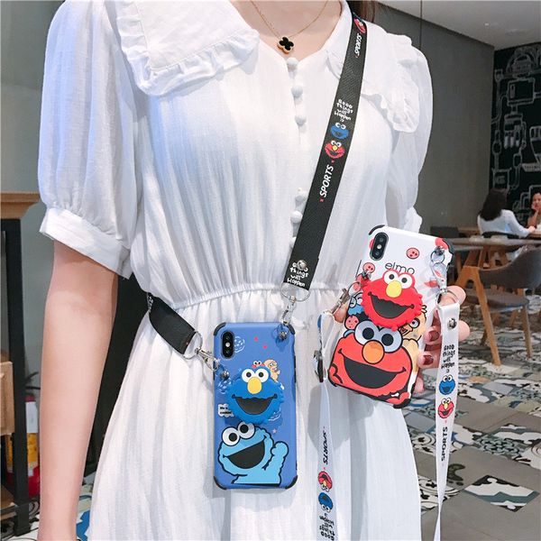 new luxury design cartoon case for iphone 11 pro xr xs max 8 7 plus sesame street xr with lanyard holder soft back cover
new luxury design cartoon case for iphone 11 pro xr xs max 8 7 plus sesame street xr with lanyard holder soft back cover