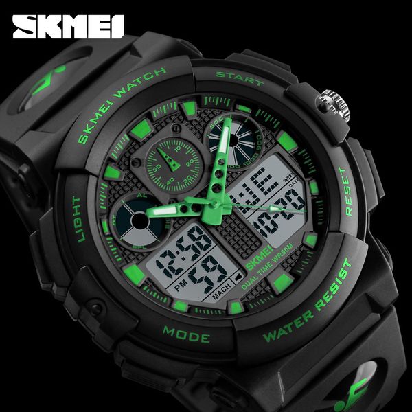 new luxury skmei brand sports quartz watch men waterproof dual time analog digital led clock man casual wristwatches y19052103, Slivery;brown
new luxury skmei brand sports quartz watch men waterproof dual time analog digital led clock man casual wristwatches y19052103, Slivery;brown