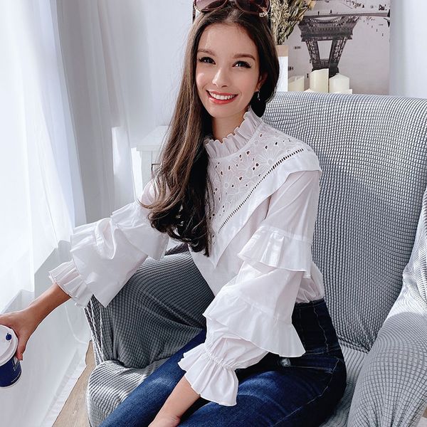 dabuwawa frill обрезка sheer рубашка блузка женщины рюшами рукава воротник стойка управление леди элегантный сладкий хлопок блузки топы dt1a, White
dabuwawa frill обрезка sheer рубашка блузка женщины рюшами рукава воротник стойка управление леди элегантный сладкий хлопок блузки топы dt1a, White