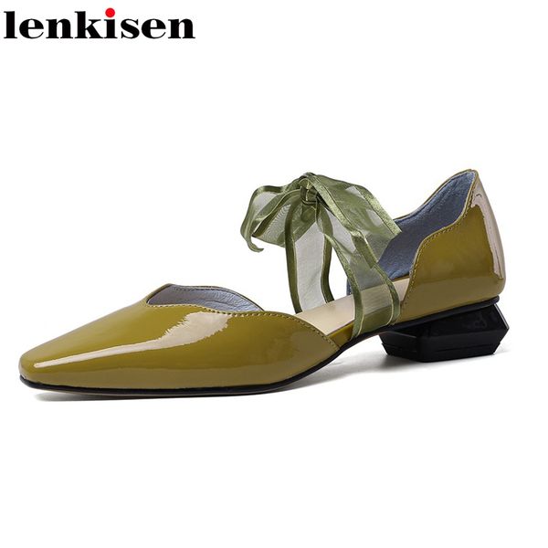 lenkisen gladiator fairy real leather riband ruffles sweet small square toe low strange heels lace up dating fashion pumps l35, Black
lenkisen gladiator fairy real leather riband ruffles sweet small square toe low strange heels lace up dating fashion pumps l35, Black