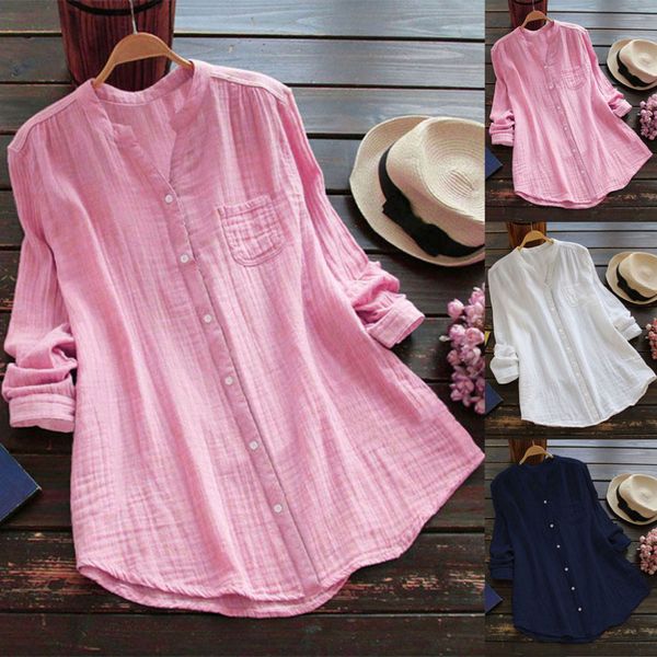 women stand collar long sleeve casual loose tunic t shirt blouse, White
women stand collar long sleeve casual loose tunic t shirt blouse, White