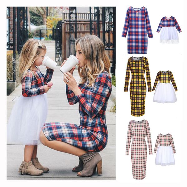 2020 spring mother and daughter clothes family matching outfits long sleeve plaid women pencil dress kids tutu dresses, Blue
2020 spring mother and daughter clothes family matching outfits long sleeve plaid women pencil dress kids tutu dresses, Blue