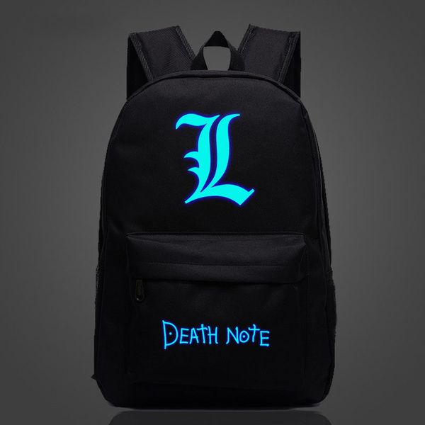 anime death note backpack cosplay badge luminous school bag teenagers casual travel bags
anime death note backpack cosplay badge luminous school bag teenagers casual travel bags