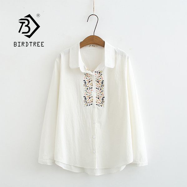 autumn women floral embroidery pockets cotton white shirt long sleeve casual blouse plus size 4xl feminina blusa t06623f
autumn women floral embroidery pockets cotton white shirt long sleeve casual blouse plus size 4xl feminina blusa t06623f