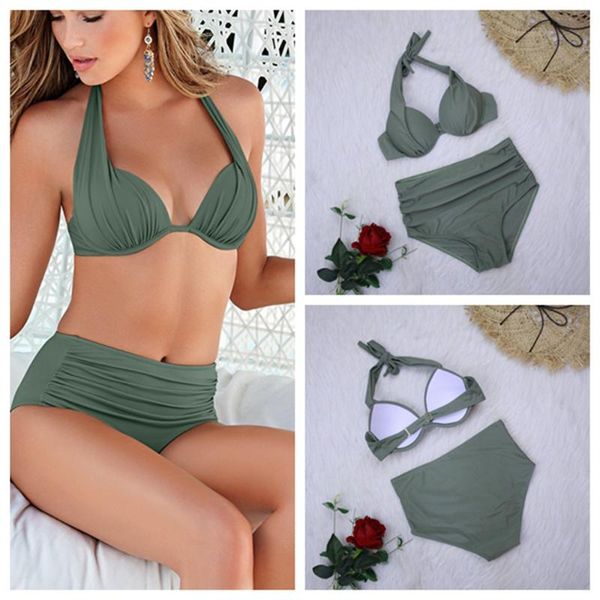 high waist bikini push up swimwear women 2020 green swimsuit women bathing suit halter bikini set white plus size beachwear
high waist bikini push up swimwear women 2020 green swimsuit women bathing suit halter bikini set white plus size beachwear