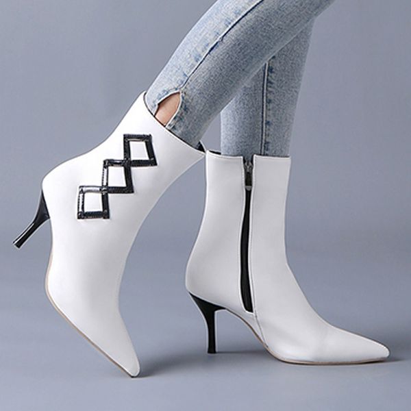2019 autumn boots women stiletto high heels womens pointed toe boots pu zipper style ankle womens bota feminina, Black
2019 autumn boots women stiletto high heels womens pointed toe boots pu zipper style ankle womens bota feminina, Black