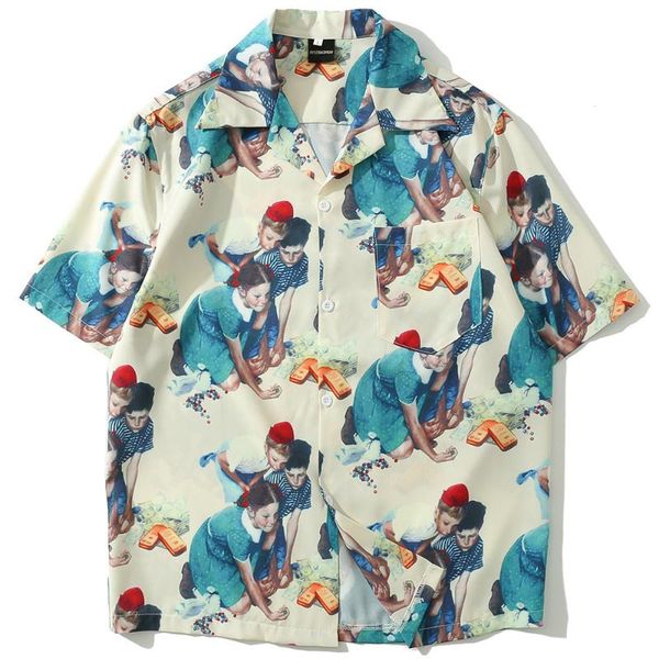 men brand fit childhood print shirts social vintage clothes teens fashion camisa short sleeve korean style, White;black
men brand fit childhood print shirts social vintage clothes teens fashion camisa short sleeve korean style, White;black
