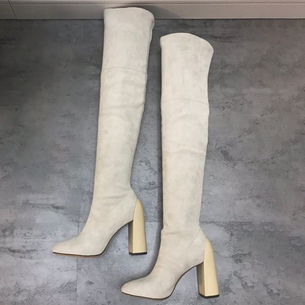 elegant white over the knee high heel boots winter long boots women genuine leather shoes, Black
elegant white over the knee high heel boots winter long boots women genuine leather shoes, Black