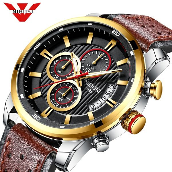 nibosi brand luxury chronograph quartz watch men sports watches military army leather wrist watch clock relogio masculino, Slivery;brown
nibosi brand luxury chronograph quartz watch men sports watches military army leather wrist watch clock relogio masculino, Slivery;brown