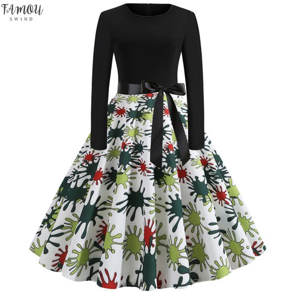 belt women spring autumn print dress casual round neck long sleeve dress large dot floral patchwork slim swing dresses, Black;gray
belt women spring autumn print dress casual round neck long sleeve dress large dot floral patchwork slim swing dresses, Black;gray