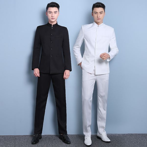 chinese style thin mens stand tunic collar solid white color thin dress suit men stage show nation costume csms013, White;black
chinese style thin mens stand tunic collar solid white color thin dress suit men stage show nation costume csms013, White;black