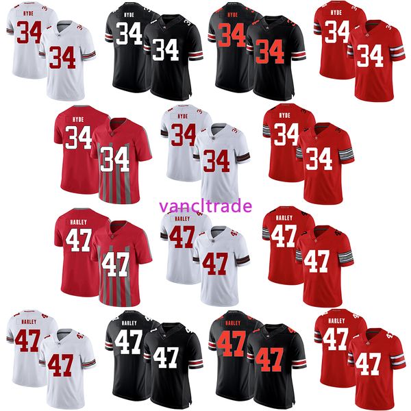 2019 ncaa football ohio state buckeyes 34 carlos hyde 47 chic harley jerserys, Black;red
2019 ncaa football ohio state buckeyes 34 carlos hyde 47 chic harley jerserys, Black;red