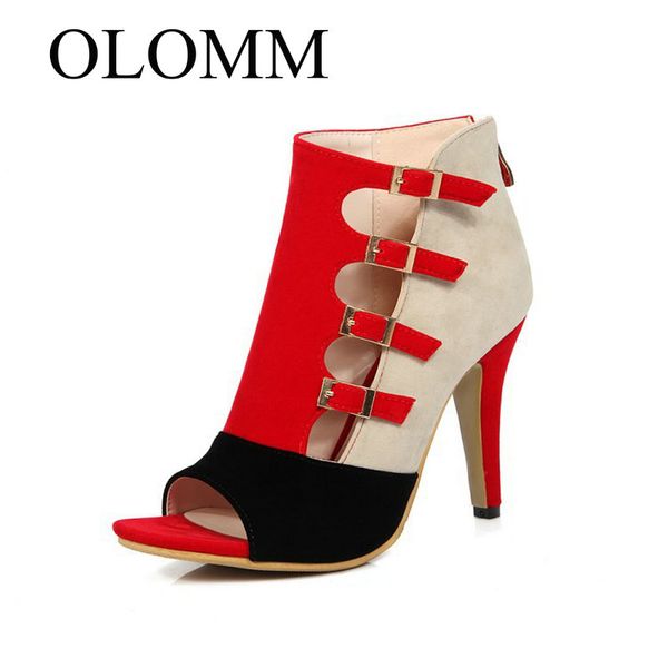 sandals olomm 2021 women's high-heeled color matching belt buckle fish mouth shoes large size female-315, Black
sandals olomm 2021 women's high-heeled color matching belt buckle fish mouth shoes large size female-315, Black