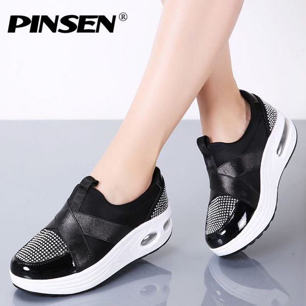pinsen autumn women platform shoes high qualty slip-on casual shoes sneakers women comfortable ladies zapatillas mujer, Black
pinsen autumn women platform shoes high qualty slip-on casual shoes sneakers women comfortable ladies zapatillas mujer, Black
