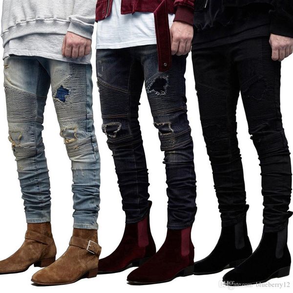 мода mens straight slim fit байкер джинсы брюки проблемные тощий рваные разрушенный денима джинсы мытый hiphop брюки 3 цвета, Blue
мода mens straight slim fit байкер джинсы брюки проблемные тощий рваные разрушенный денима джинсы мытый hiphop брюки 3 цвета, Blue