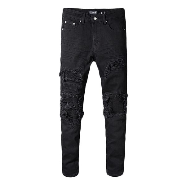 2019 new black jeans mens straight denim designer jeans wrinkle patch stretch slim pants skinny jogging pants casual trousers size 29-42, Blue
2019 new black jeans mens straight denim designer jeans wrinkle patch stretch slim pants skinny jogging pants casual trousers size 29-42, Blue