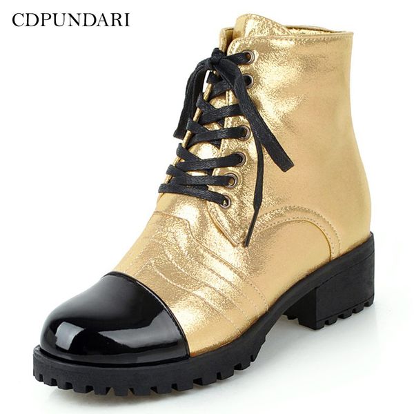 cdpundari patchwork lace up combat ankle boots for women platform boots ladies winter shoes woman gold silver white, Black
cdpundari patchwork lace up combat ankle boots for women platform boots ladies winter shoes woman gold silver white, Black