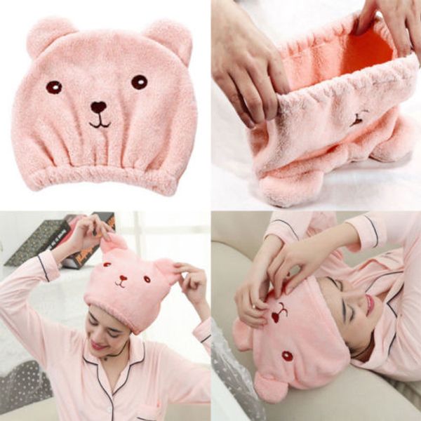 new ladies girl cute bear soft bath towel beret beanies hair dry hat shower cap strong absorbing hair cap towels, Blue;gray
new ladies girl cute bear soft bath towel beret beanies hair dry hat shower cap strong absorbing hair cap towels, Blue;gray